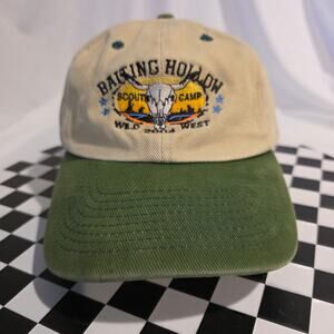 Vintage Baiting Hollow Scout Camp Wild West 2004 Staff Hat Dad Cap Two Tone
